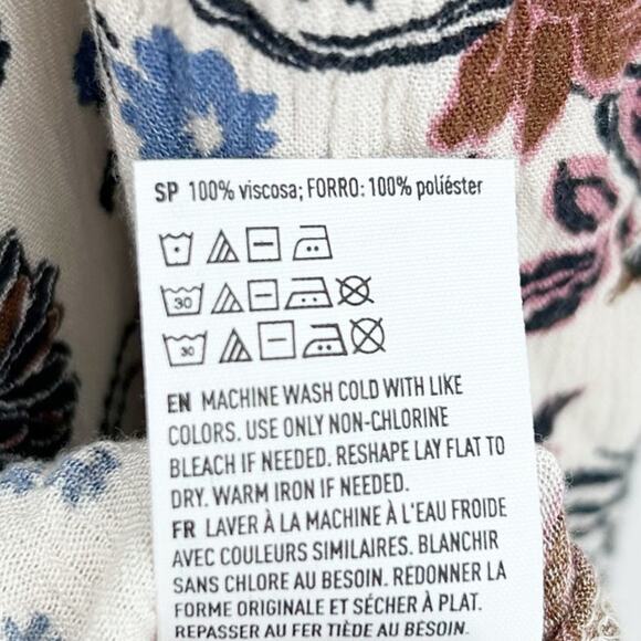 American Eagle Outfitters Halter Floral Maxi Dress Neutral Tassel Womens Sz S - Picture 8 of 12